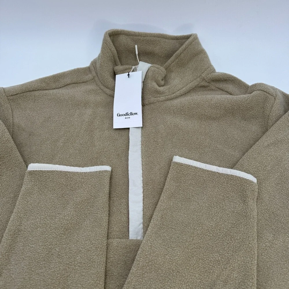 Goodfellow And Co Men's 1/2 Zip Pullover Tan XL